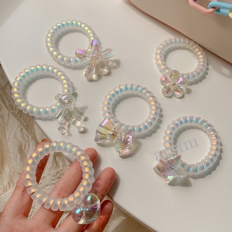 Dây buộc tóc cao su xoắn ốc dễ thương xinh xắn