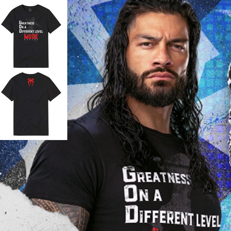 Áo Thun Tay Ngắn Dáng Rộng Mã Châu Âu Và Quá Lớn WWE Holy Shield Roman Reigns Dean Seth Rollins