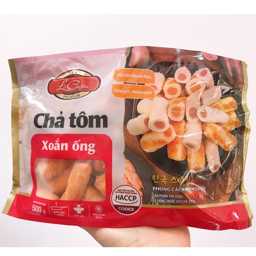 Chả tôm xoắn ống - Lacusina - 500g