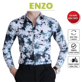 Áo sơ mi nam hoạ tiết form rộng dài tay big size cao cấp _ ENZO