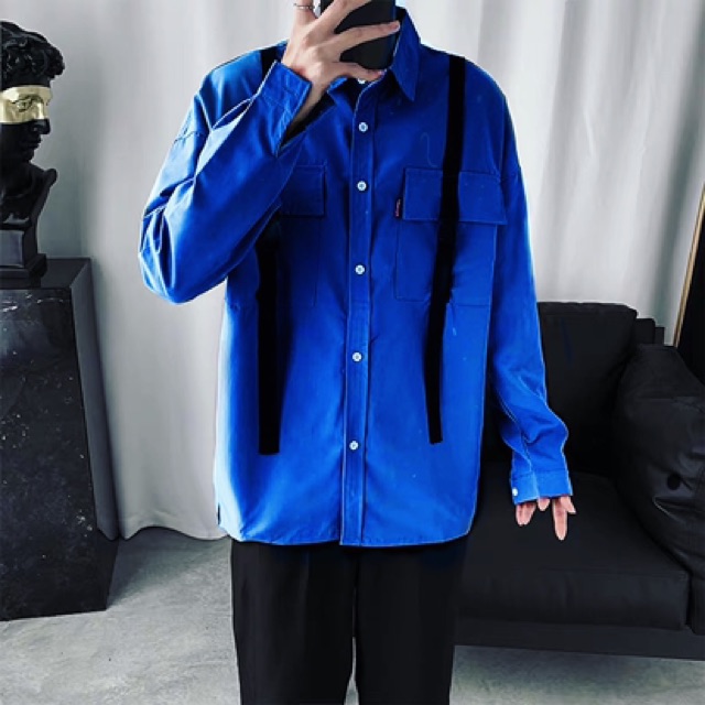 Áo sơmi phối dây