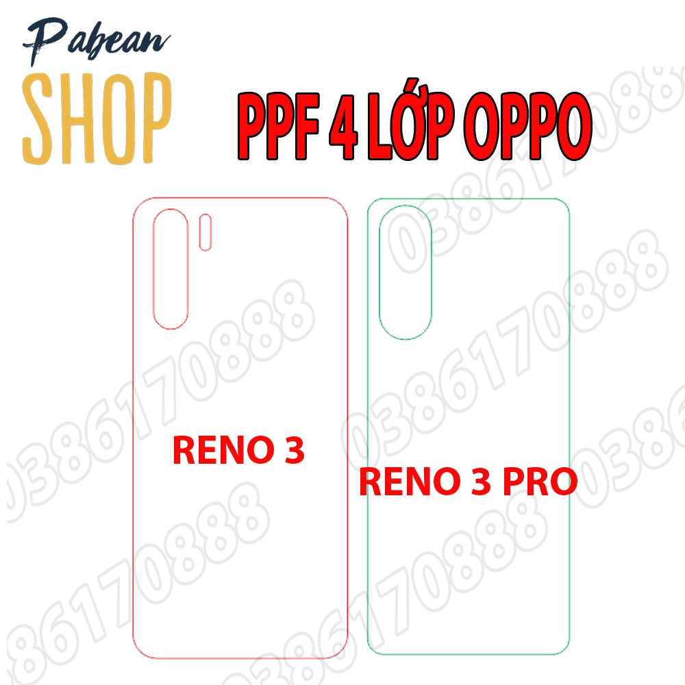 Dán lưng PPF 4 lớp chống va đập cho OPPO RENO 3/ 3PRO