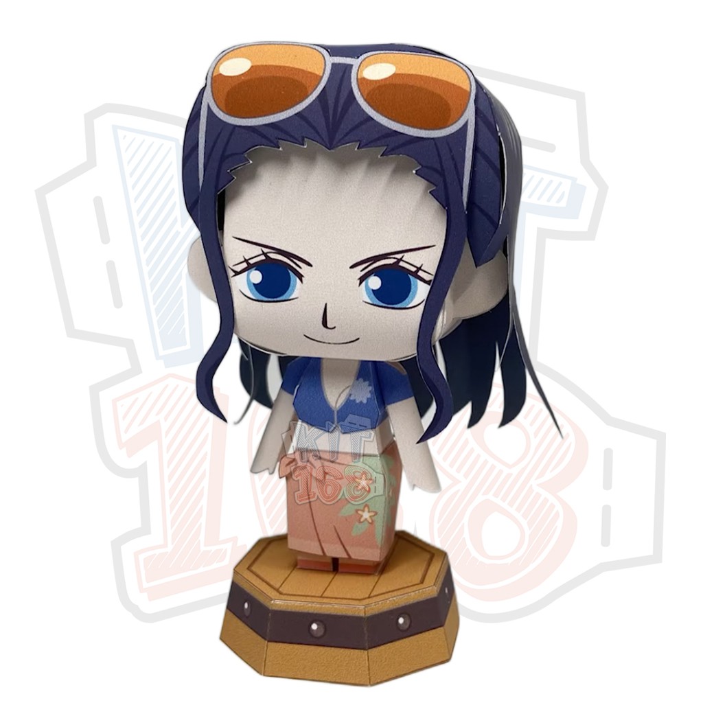 Mô hình giấy Anime Chibi Nico Robin - One Piece + kit mô hình hộp trang trí