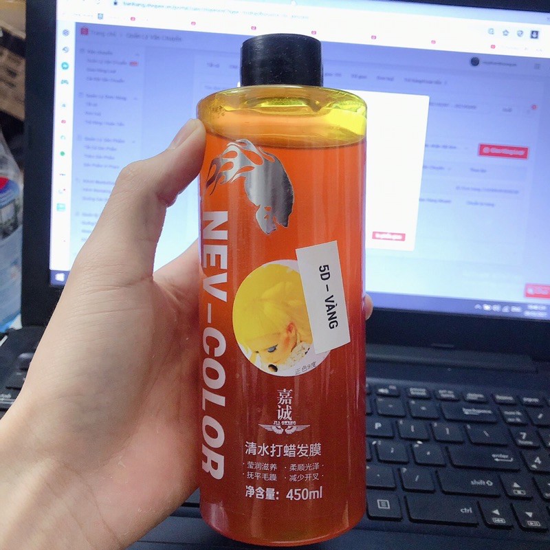 Nhuộm Phủ Bóng 5D Hàn Quốc Màu Vàng NEV-COLOR 450ml