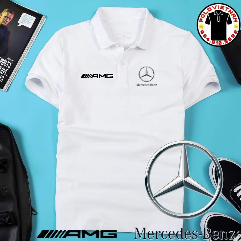 Áo thun polo Việt Nam Mercedes-Benz Amg - không xù lông, không ra màu, thấm hút mồ hôi, hình ảnh sắc nét không phai