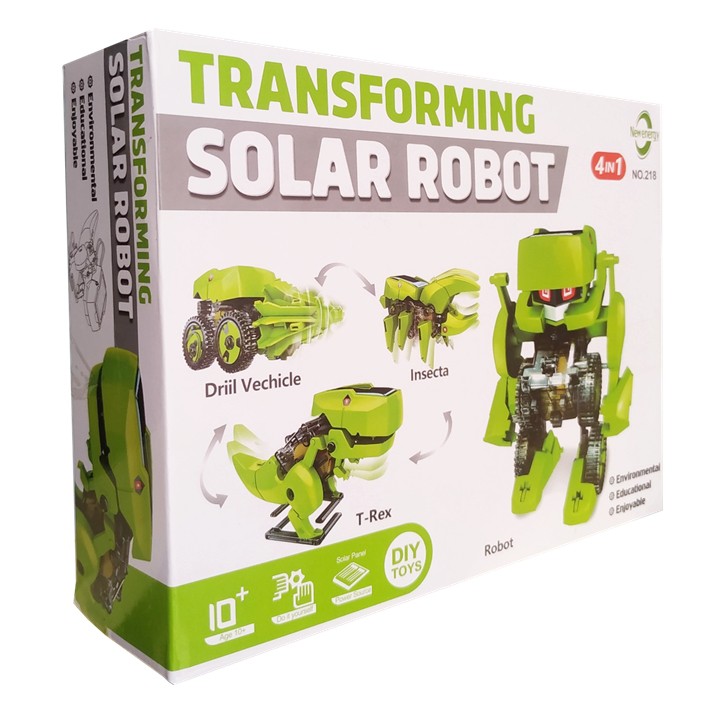 Bộ lắp ráp Transforming Solar Robot 4 in 1 dùng năng lượng mặt trời