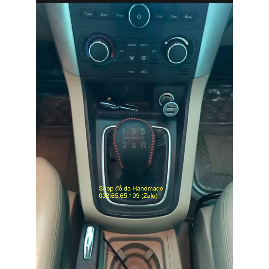 Bao da cần số xe chevrolet captiva số sàn bằng da bò, bảo hành 12 tháng