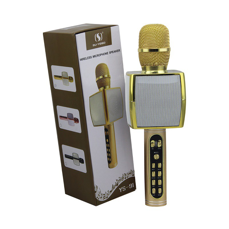 Mic Hát Karaoke Kèm Loa Bluetooth YS-90, Âm thanh cực đỉnh - Hát Cực Hay