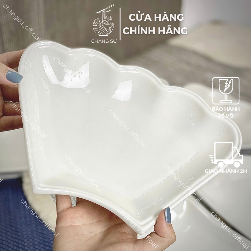 Đĩa cánh hoa mặt trời sứ giá rẻ (loại 2) - Dĩa trang trí vỏ sò nghệ thuật - Vỡ 1 đổi 1