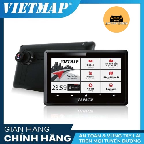 VietMap W810 - Camera Hành Trình Ô Tô Hệ Điều Hành Adroid Tích Hợp Màn Hình Dẫn Đường ( Vietmap S1 ) Tặng Thẻ Nhớ 32Gb