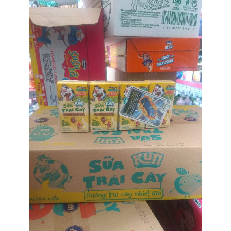 Thùng 48 hộp 110ml Sữa trái cây Kun Hương trái cây nhiệt đới