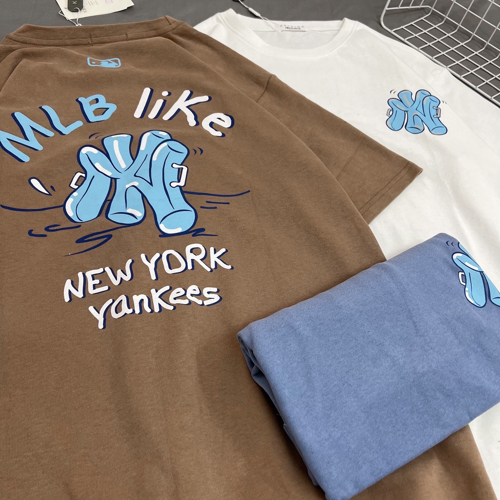 Áo thun cotton basic MEANSTORE tee cổ tròn tay lỡ sọc phối màu pull oversize unisex form rộng nam nữ - NY