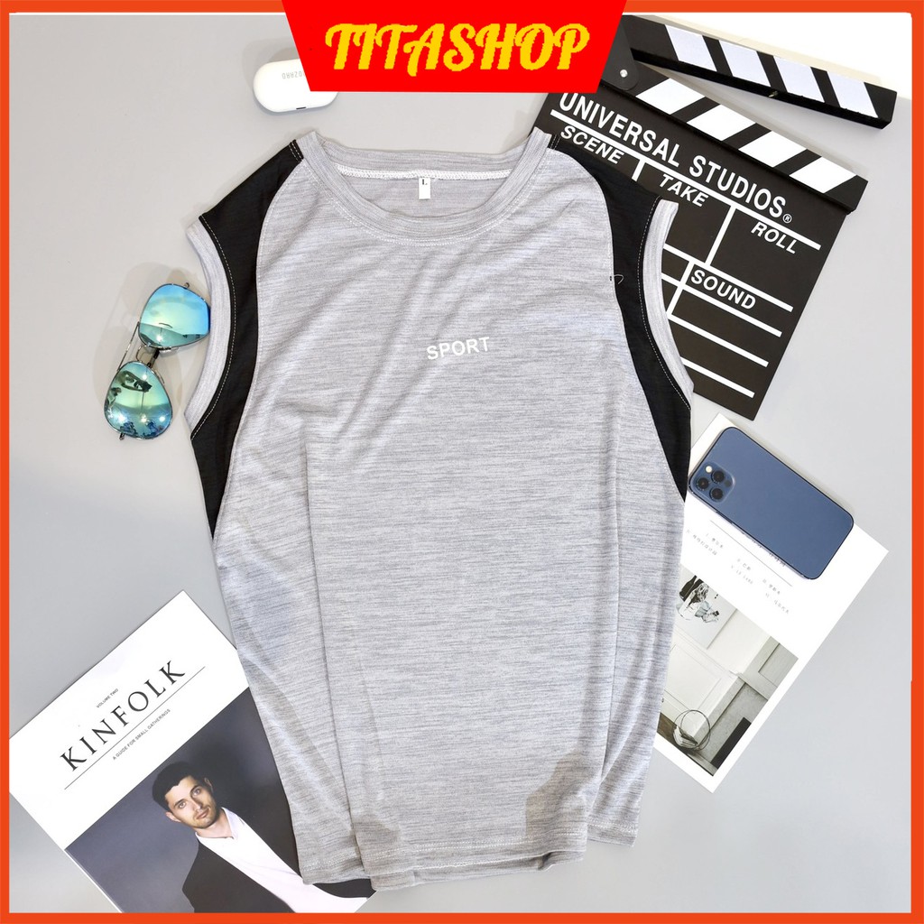 Áo ba lỗ nam tập gym chất cotton thông hơi cao cấp thoáng mát ASNTT01 | BigBuy360 - bigbuy360.vn