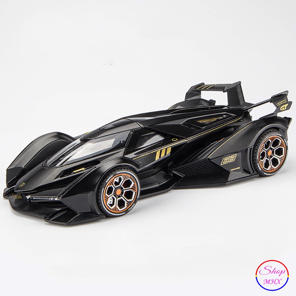 Mô hình xe sắt Lamborghini Vision V12 TẶNG KÈM BIỂN SỐ tỉ lệ 1:22 hãng Jiaye 3 màu