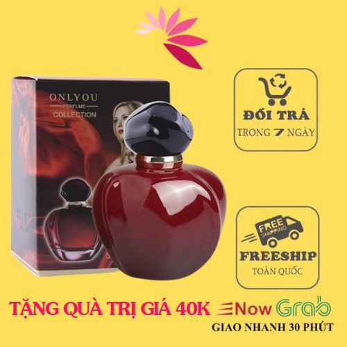 Nước hoa nữ , nước hoa chính hãng lưu hương lâu táo đỏ Only You 30ml tặng nước hoa 40k Nh22