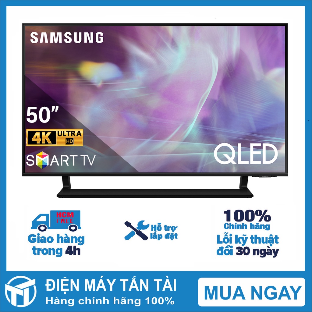 Smart Tivi QLED Samsung 4K 50 inch QA50Q60A Hệ điều hành Tizen Os,Remote thông minh - giao hàng miễn phí HCM