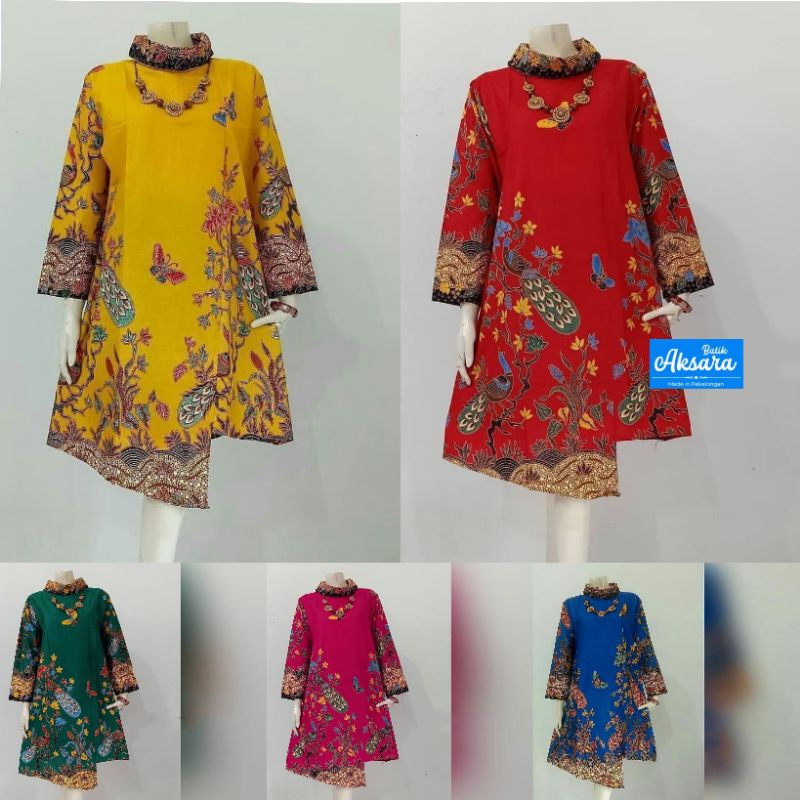 Ori Aksara Batik - Áo Sơ Mi Cotton Jumbo Chính Hãng Kết Hợp Jumbo Ld 120cm Vừa Vặn XXL / XXXL Batik Pekalongan Jumbo Cho Nữ