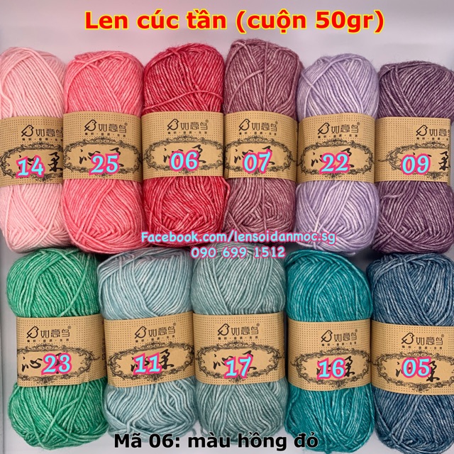 Combo 10 cuộn len cúc tần (tự chọn màu)