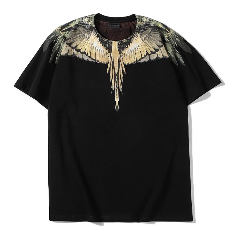Áo thun ngắn tay in hình đôi cánh kiểu unisex độc đáo
