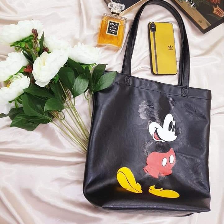 Túi xách nữ vừa sách vở túi tote da  MICKEY công sở vừa A4 đi hoc đi làm hàng đẹp TOTEMIC + ảnh shop chụp