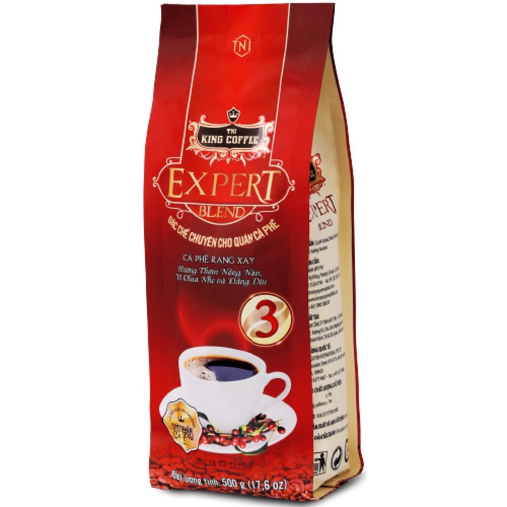 [Cà phê chính hãng] Cà phê rang xay EXPERT BLEND KING COFFEE 1, 2 & 3 (Bịch 500g)