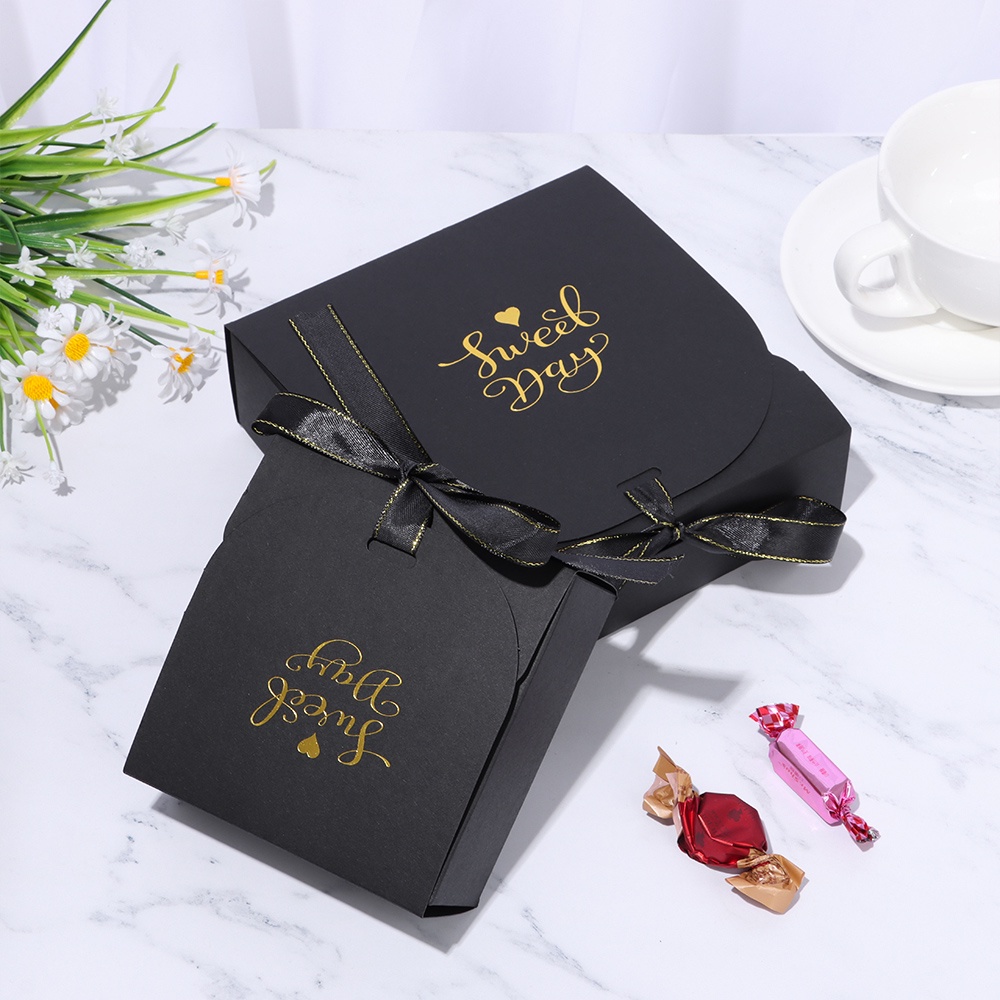 Hộp quà đựng kẹo bằng giấy Kraft đơn giản họa tiết vân đá DIY nhiều màu sắc sáng tạo cho bữa tiệc/lễ hội