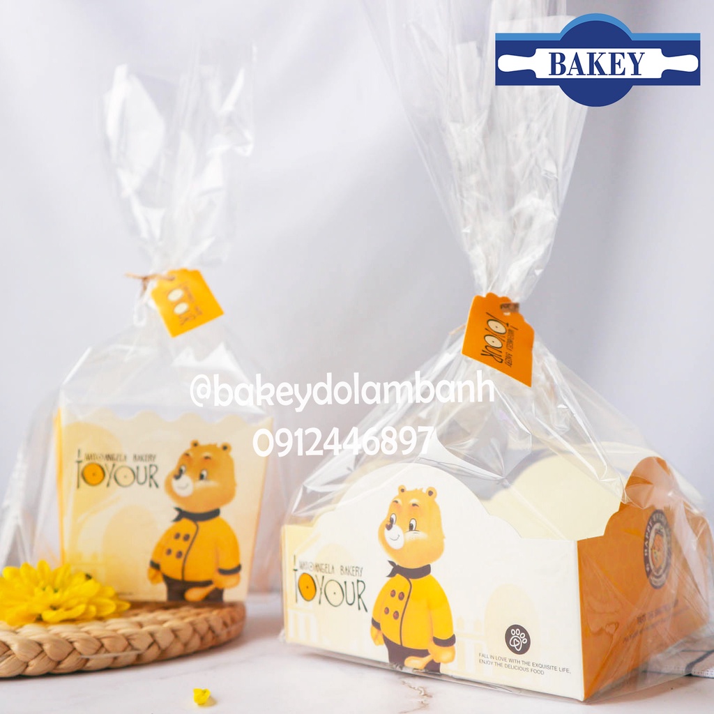 10 chiếc túi bánh cookie gấu vàng