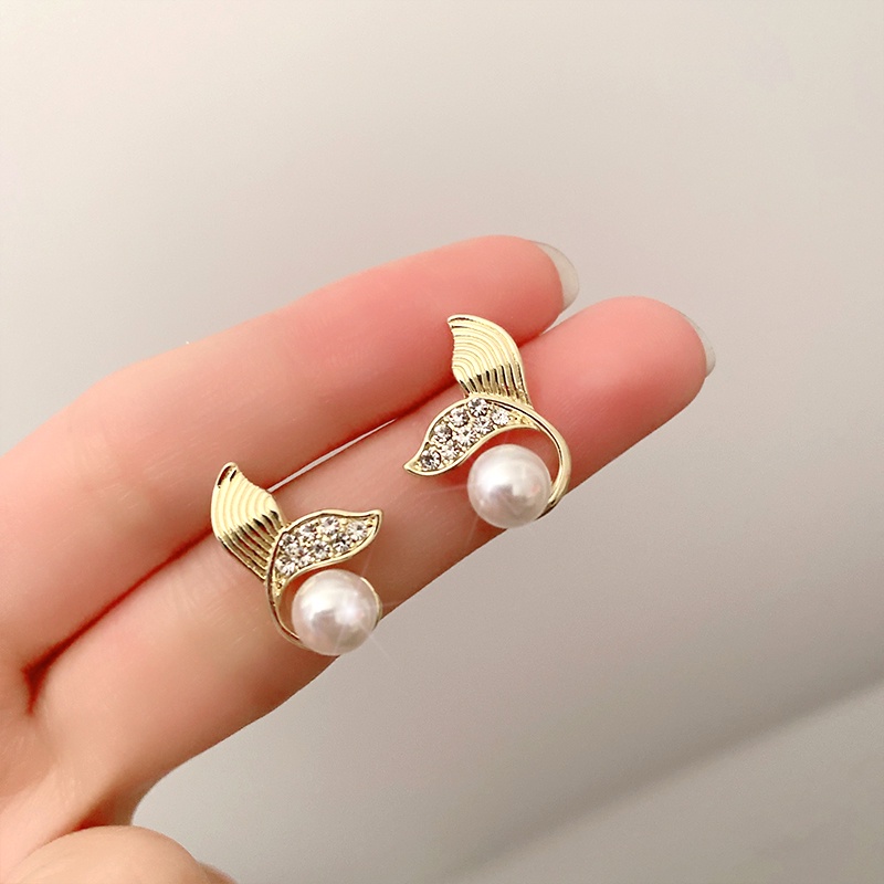 MOCHASHUBông tai mạ bạc 925 phong cách Hàn Quốc thời trang