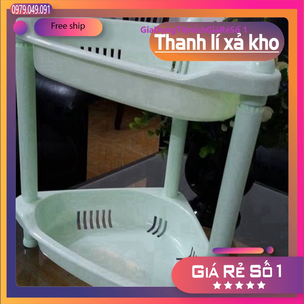Kệ góc nhà tắm tam giác 2 tầng 3 tầng nhựa Việt Nhật | Giá để đồ nhà bếp giá rẻ.