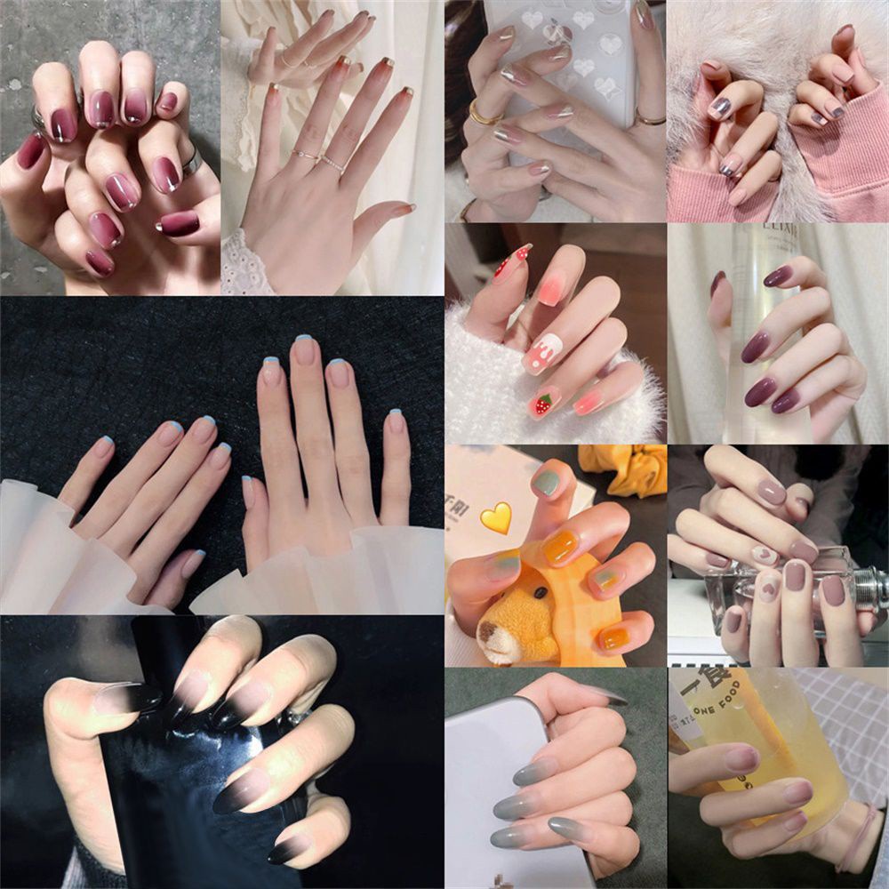 [Hàng mới về] Bộ 24 móng tay giả dạng nhấn trang trí nghệ thuật đẹp mắt