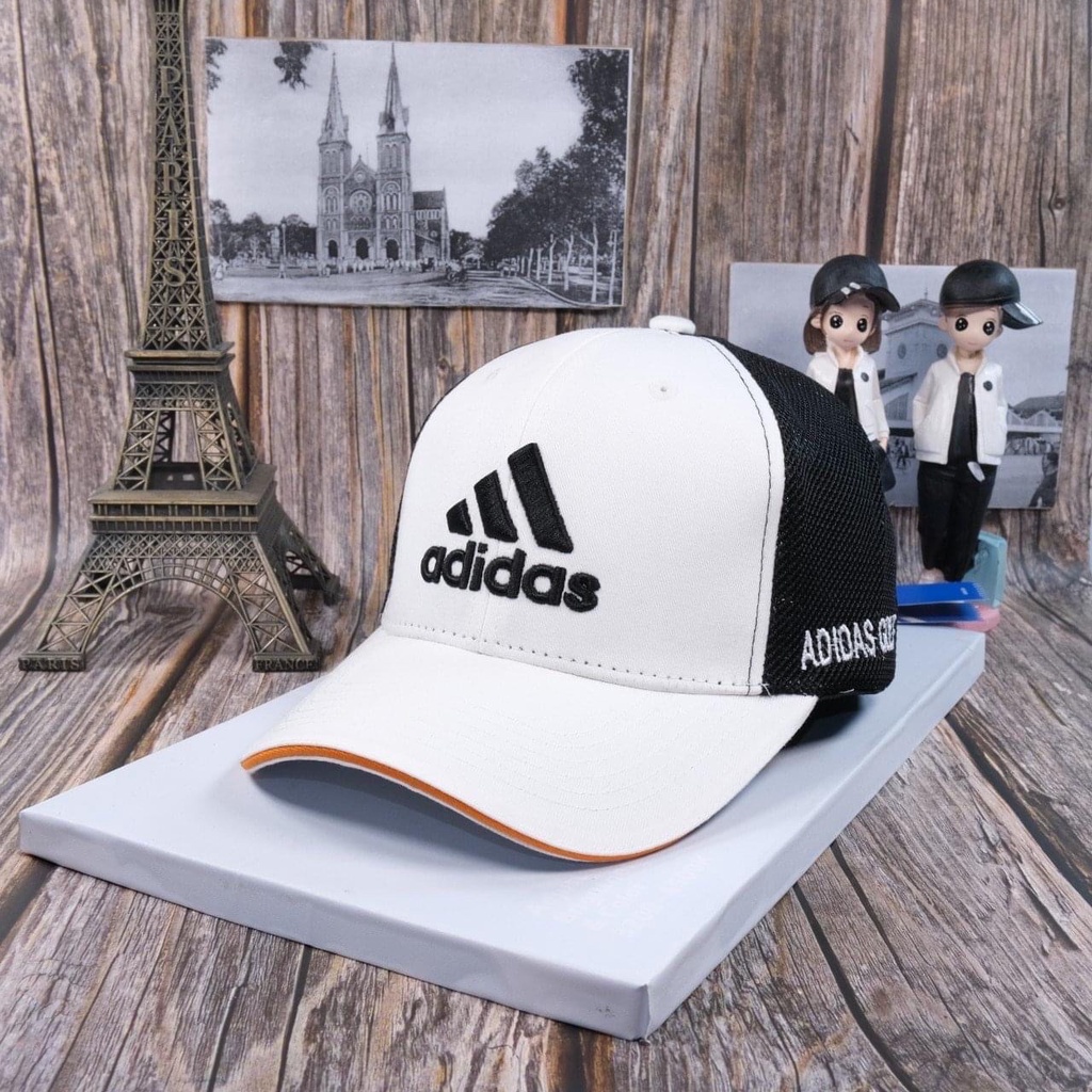 Nón kết, mũ lưỡi trai nam nữ Adidas phối lưới vải Kaki xịn chuẩn thời trang .
