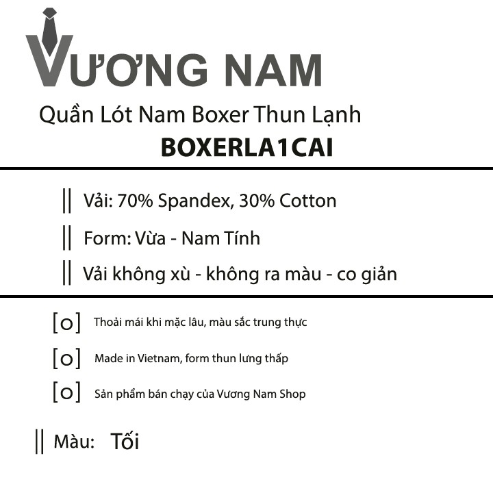 Quần lót nam sịp đùi boxer đẹp thun lạnh cao cấp lưng cao VN26C