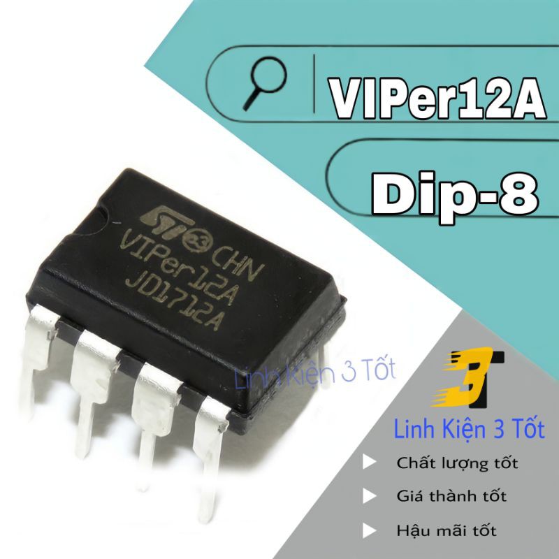 IC nguồn VIPer12A VIPer12 DIP-8 chân loại tốt