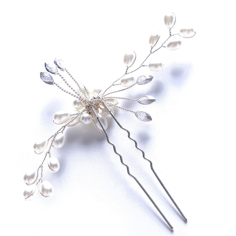 Kẹp Tóc Hình Hoa Đính Hạt Ngọc Trai