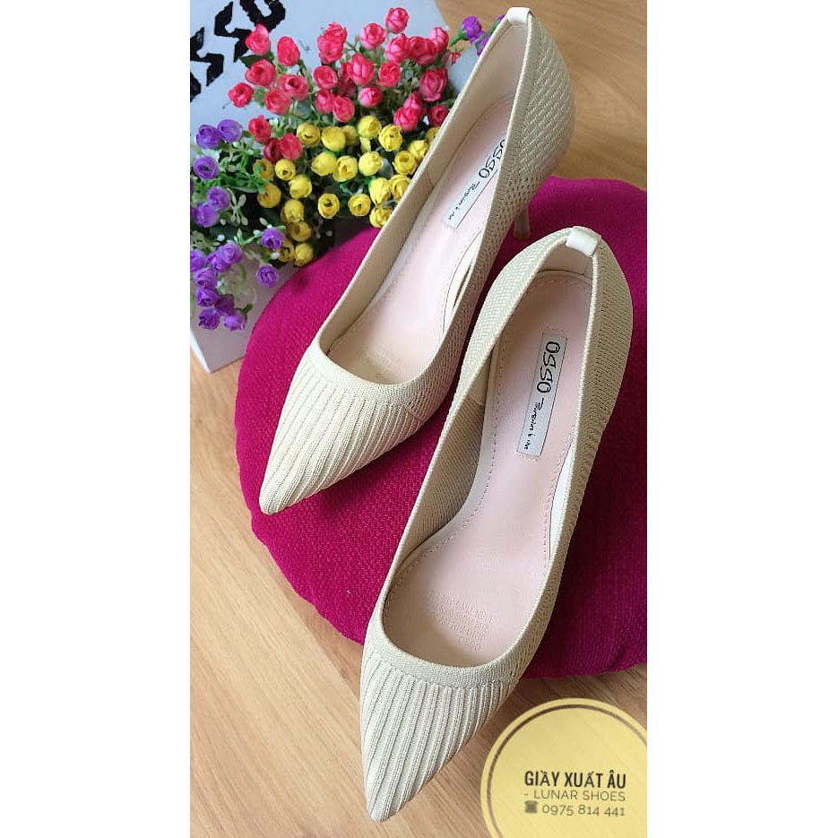 THANH LÝ G177 Giầy cao gót chất len sợi tăm cao cấp