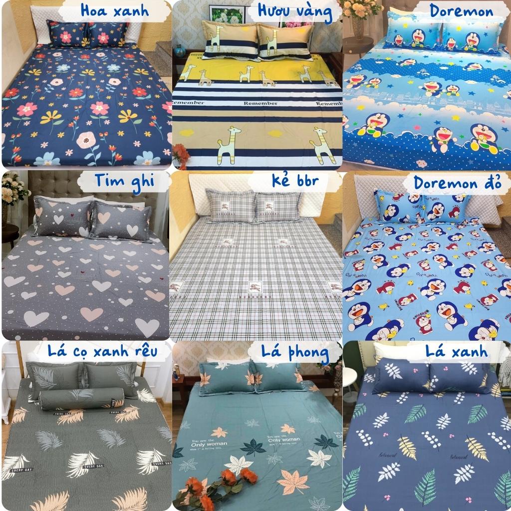 Bộ ga gối cotton 100% Dreamhome Ga trải giường bo chun đủ size đệm 1m6 1m8, vỏ gối 45x65 lót bông dày dặn | BigBuy360 - bigbuy360.vn