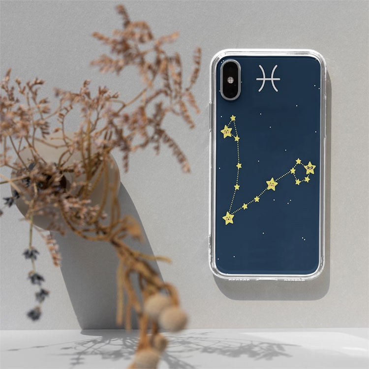 Ốp lưng Chòm sao Song ngư tỏa sáng cho iPhone12promaxXS XR nữ 8plus mềm 7Plus X XR Xs Max 6 6s BLUCHD0177