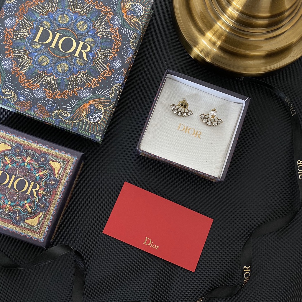 Khuyên Tai Tròn Khắc Chữ Dior Bằng Thép Titanium Thời Trang Cho Nữ