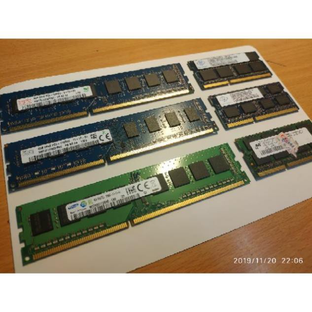 [TUELAM] Ram DDR3, 2 pc, laptop 2G, 4G bus 1600 1333 800