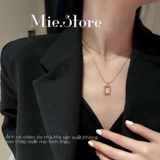 Vòng cổ dây chuyền 2 lớp xích layer Mie.Store