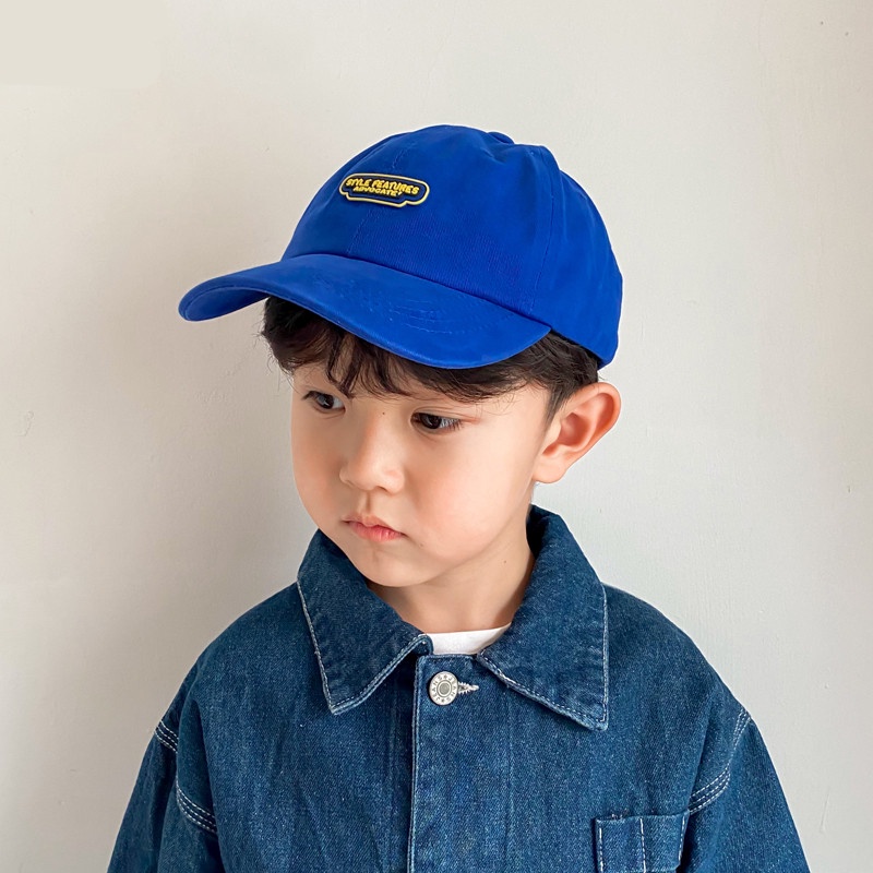 Mũ Lưỡi Trai Chất Liệu Da In Chữ Phong Cách Hàn Quốc Cho Bé