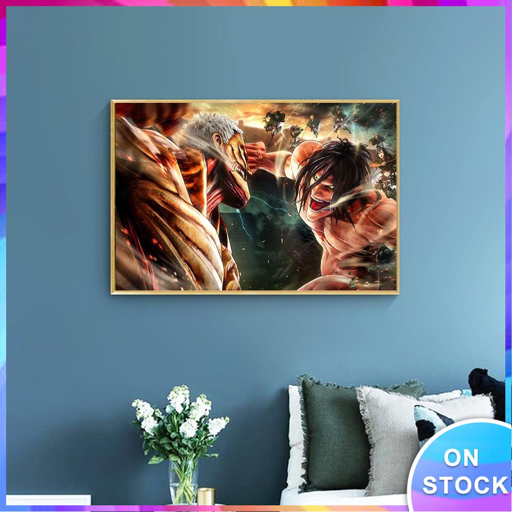 Tranh Đính Đá Treo Tường Hình Hoạt Hình Attack On Titan