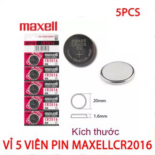 Vỉ 5 Pin 2016 Maxell CR2016 Xịn Nhật - Pin 3v Lithium