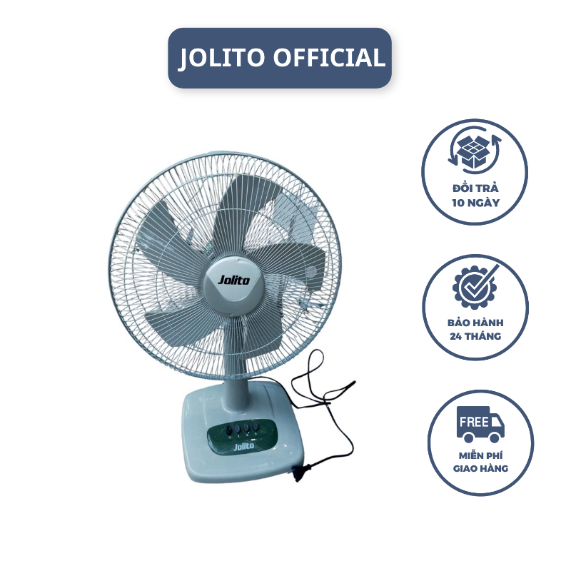 Quạt bàn, quạt cây, quạt điện cơ 220V JOLITO QB228-02 công suất 45W 16 inch, màu xám, 3 chế độ gió