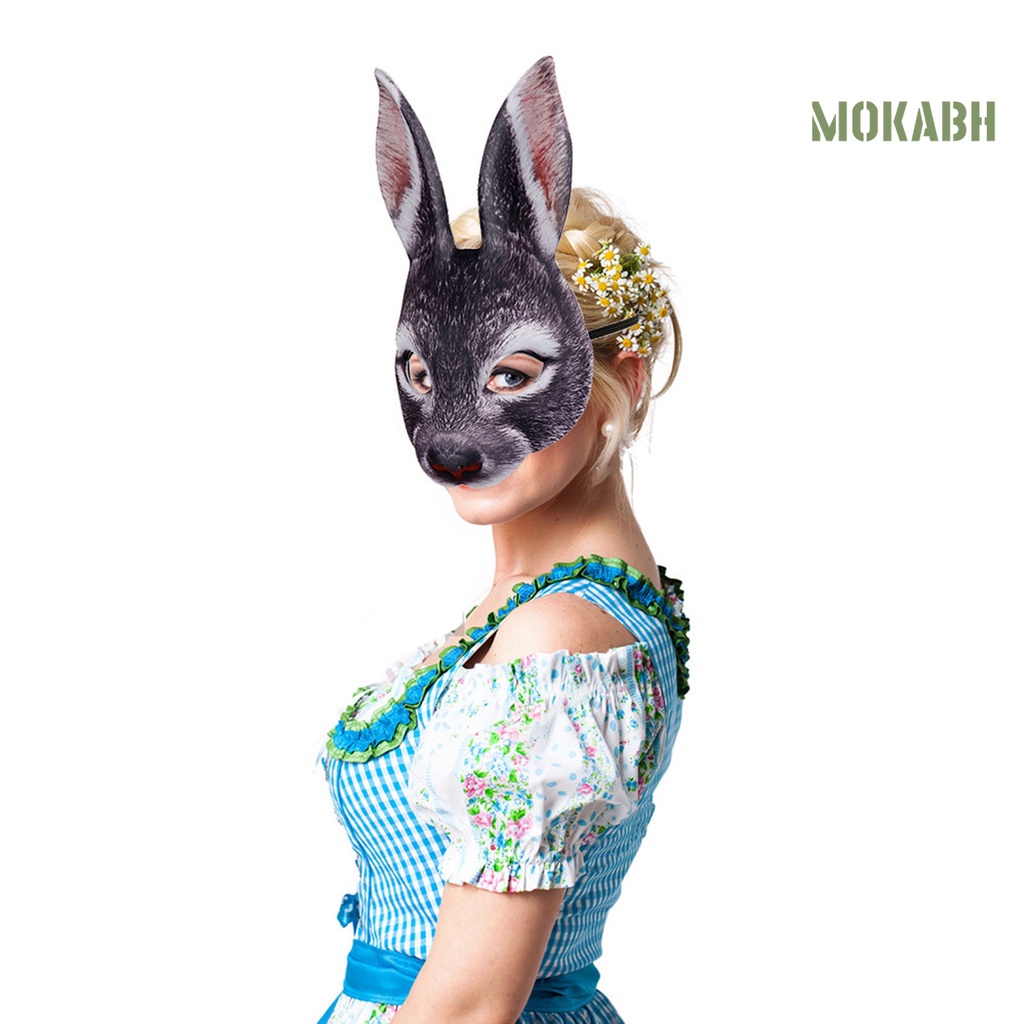 Kẹp Tóc Che Nửa Mặt Bằng EVA Hình Thỏ Vui Nhộn Cho Halloween