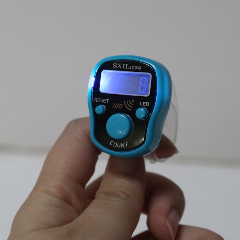Máy Đếm Số Điện Tử Màn Hình LCD Kỹ Thuật Số Đeo Ngón Tay