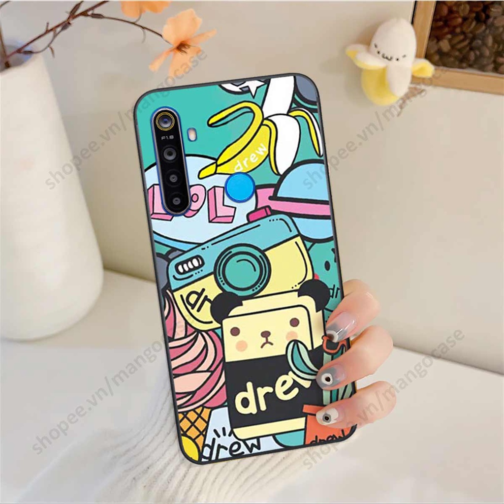 Ốp lưng điện thoại Realme 5 / 5 Pro / C3 drew, kaws, bape cao cấp, vỏ ốp rẻ đẹp