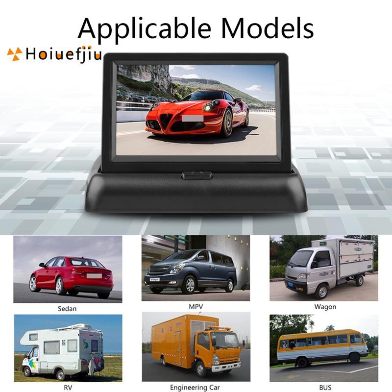 Giá Đỡ Màn Hình Lcd 12-24v 4.3 Inch Có Thể Gấp Gọn Tiện Dụng Cho Xe Hơi / Xe Tải