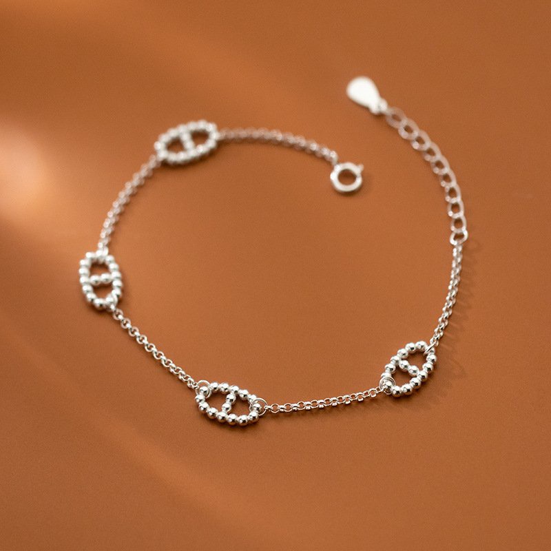 Lắc tay Dior bạc H.A.S