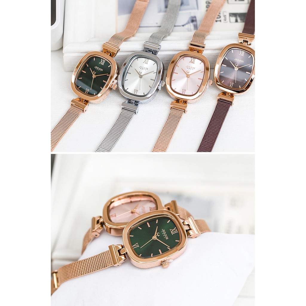 Đồng hồ nữ Julius Ja-1173 dây thép | Julius Official